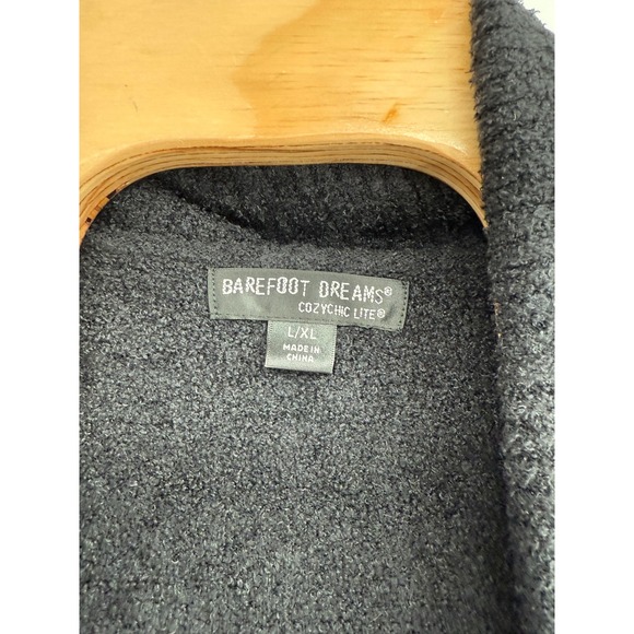 Barefoot Dreams Black Cardigan Size XL Cozychic Lite Sweater Open Front - Picture 5 of 7
